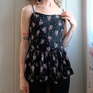 Floral Lace Peplum Cami